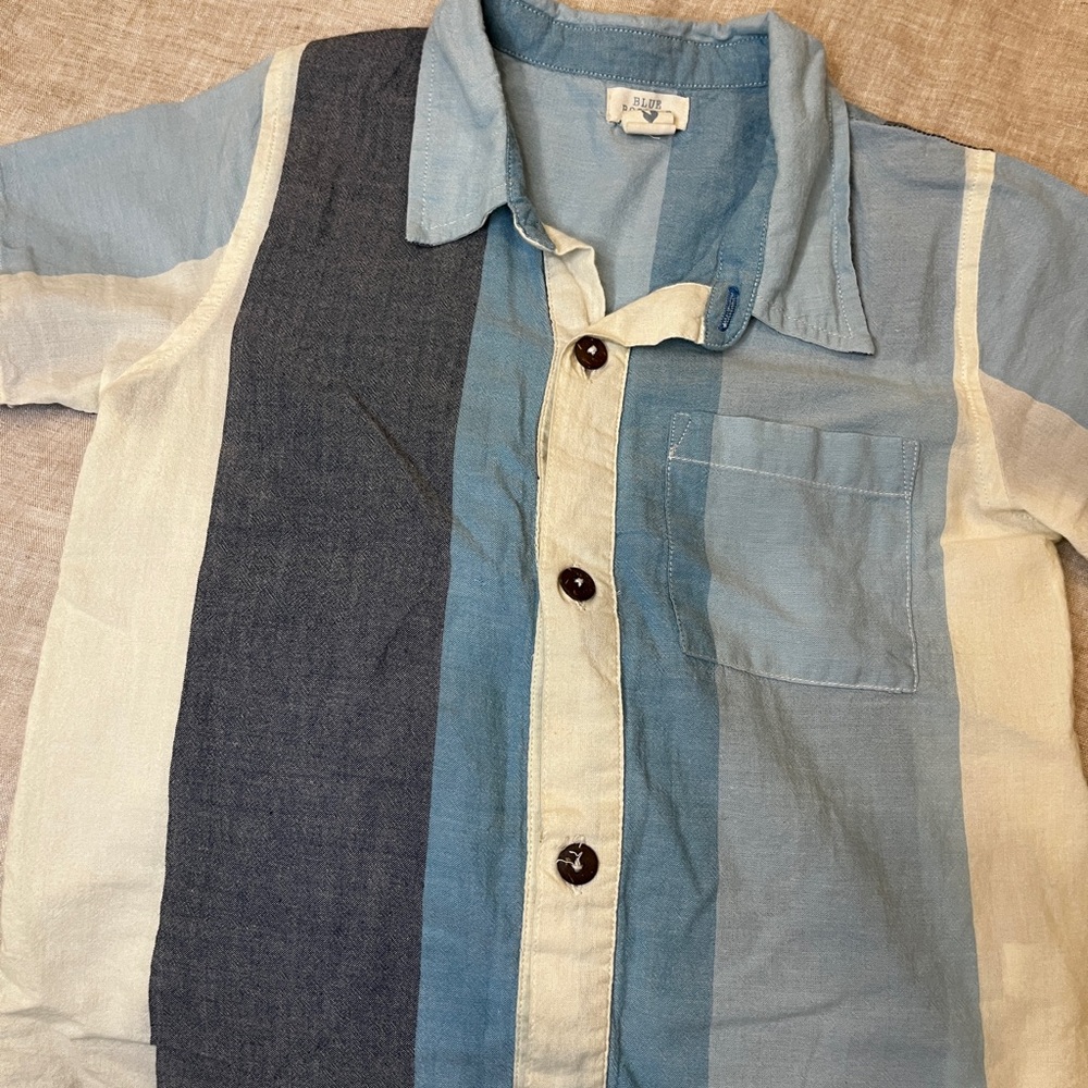 Blue Striped Kids Shirt